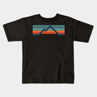 Retro Mountain Lines Kids T-Shirt